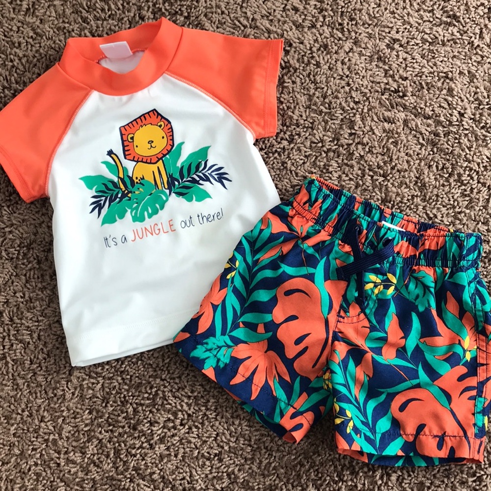 💥 Host Pick 💥 Gymboree Swim Trunks w/Rash Guard